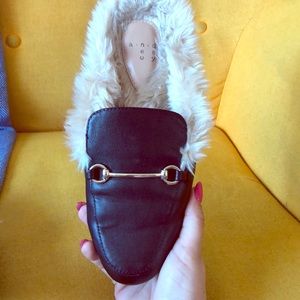 Fur loafers from Target!